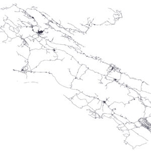 نقشه Shape file راه های استان ایلام