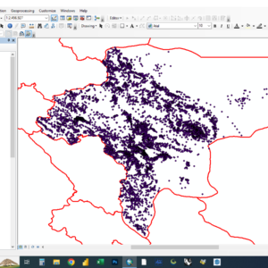نقشه shape file آبادیهای استان اصفهان