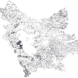 نقشه shape file آبادیهای استان آذربایجان